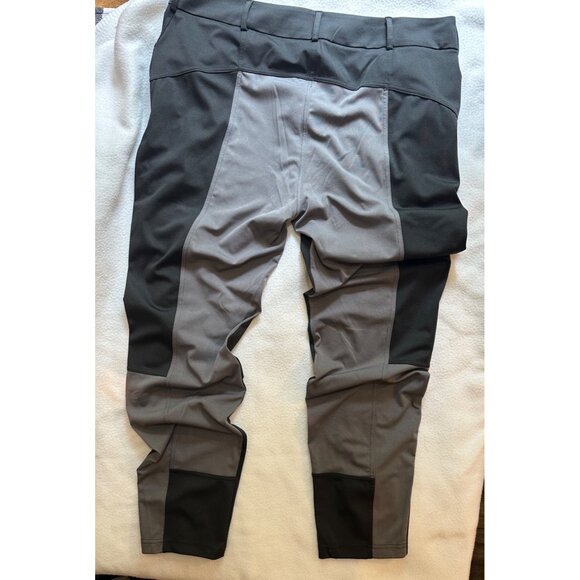 Durable Two-Tone Womans 4XL Yoga Pants Reinforced Knees Two-Button Closure Black - Picture 5 of 8